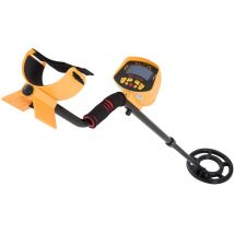 Outsunny - Détecteur de métaux électrique haute sensibilité écran lcd chasse aux trésors poignée ergonomique tige télescopique noir jaune