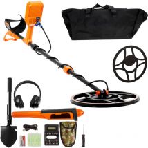 Mophorn - Détecteur de métaux étanche , détecteur d'or rechargeable, bobine de 12 pouces, professionnel