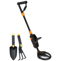 Trimec - Détecteur de métaux souterrain Gold Digger Treasure Hunter Outil de recherche de trésors avec pelle à sable et support pour enfants (avec