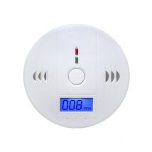 Détecteur de monoxyde de carbone avec affichage numérique et alarme sonore domestique, alimenté par batterie (à l'exclusion de la batterie aa) monté