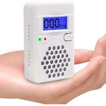 Détecteur de monoxyde de carbone avec écran lcd numérique, détecteur de co avec batterie remplaçable, bouton de réinitialisation de test, indicateur