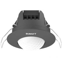 Dinuy - Détecteur encastrable au plafond Bluetooth 360o (3000W 2000lm 230V) IP40 Ø8x6,3x6,3cm coloris noir