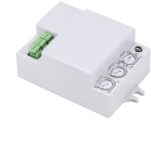 Bemko - Détecteur de mouvement micro-ondes - 500W - 360° - IP20 - Blanc - Portée 15m