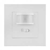 Détecteur De Mouvement Pir Cp-1b Blanc Encastrable Réglable 160 Degrés Eco Light