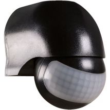 Détecteur de mouvement infrarouge noir IP44