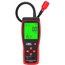Ouylaf - Detector de fugas de gas profesional, con pantalla lcd digital, sensor flexible, monitoreo de temperatura, apagado automático negro/rojo