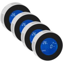 Détecteur de gaz Wi-Fi, alarme à charge USB, fuites de gaz, Smart Life App Control. Lot de 4 U.