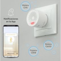 Gasmelder Garza – Smart Wifi – 70 dB Alarm – Erdgas- und Flüssiggas-Erkennung – 85V-250V – Ø48 x 75 mm