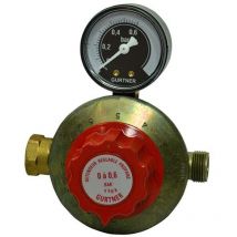 Gurtner - Détendeur réglable propane basse pression avec manomètre 12kg/h - 0 à 300 mbar - entrée mâle G3/4 - sortie mâle G3/4