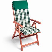 Detex - Auflagen Hochlehner 6er Set Wasserabweisend Form Stabil Befestigungsbänder Garten Stuhl Sitzauflage Stuhlkissen Polsterauflage 75 cm