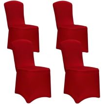 Chair Covers Set of 4 Stretch Slipcovers for High-Back Dining Chairs oeko-tex Certified Washable & Reusable Ideal for Christmas, Weddings, Parties