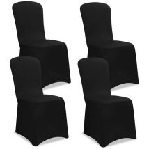 DETEX Chair Covers Set of 4 Stretch Slipcovers for High-Back Dining Chairs OEKO-TEX Certified Washable & Reusable Ideal for Christmas, Weddings,