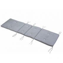 Detex Cojín para tumbona Almohadilla acolchada para reposera 194x55x5cm - Varios colores Gris mezclado