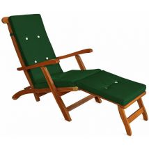 Coussin pour chaise longue pour siège inclinable coussin pour bain de soleil relaxation intérieur extérieur hydrofuge Vert