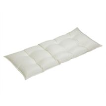 Cuscino copripanca imbottito 110x45x8cm effetto viscosa interni esterni imbottitura panca Crema - Detex