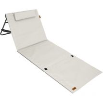 Detex - Strandmatte mit Rückenlehne Gepolstert Sonnenliege klappbar UV-beständig Tasche Reißverschluss Kissen Tragegurt Garten Camping Picknick