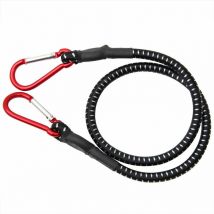 Correas elásticas ganchos de aluminio seguridad versátil 80 o 100cm diámetro 10mm abrazadera goma con mosquetones 100cm - Deuba