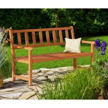 Banco de madera de acacia Kensington resistente Banco de parque para 2 personas Muebles de Balcón Jardín