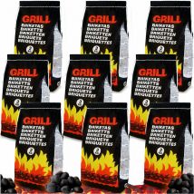 Markenartikel - deuba bbq Charcoal Briquettes Long Lasting Burn Time Easy To Light Coal Low Smoke Barbecue Oven Fuel Restaurant Grade Premium Grill