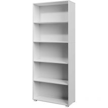 CASARIA Estantería libreria biblioteca Vela color y tamaño a escoger mueble de almacenaje oficina casa con o sin puertas 5 estantes blancos