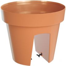 Deuba Jardinera de balcón para barandilla 5L/12L Maceta de Plástico con 2 cámaras separadas Varios colore Terracota - 5L