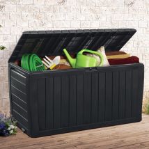 Deuba - Keter Baúl de almacenaje Marvel Plus 270L Arcón Exterior Caja de Almacemamiento Jardín Balcón Antracita