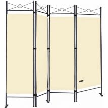 Cloison amovible - séparateur de pièces - 180 x163cm - Polyester - crème - Casaria