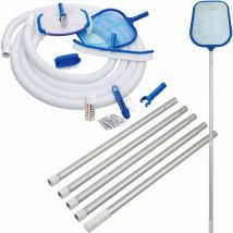 Deuba - Set de limpieza mantenimiento de piscina con 8 accesorios cepillo manguera termómetro barra telescópica para piscinas