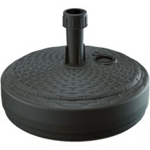 Pie de parasol redondo de polietileno marron rellenable de 10L