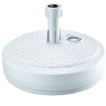 Markenartikel - Pie de parasol redondo de polietileno blanco rellenable de 10L