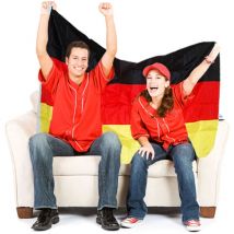 Drapeau Allemand en polyester env 145 x 87 cm
