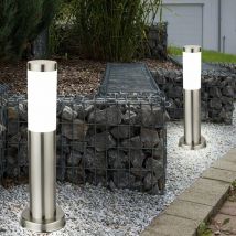 Etc-shop - Lot de 2 led 9,5 watts lampadaire sur pied lampe éclairage extérieur lumière en acier inoxydable