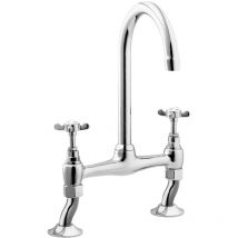 Coronation Bridge Kitchen Sink Mixer Tap Chrome - Deva