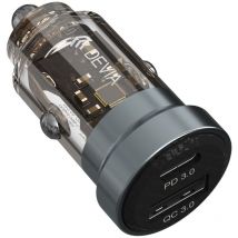 Devia - Autoladegerät 1x Usb, 1x Usb Typ C 30 W Schnelladegerät In Schwarz