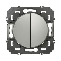 Deviatore doppio da montare, LEGRAND Dooxie, alluminio Legrand