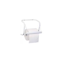 Dévidoir papier mural – Acier laqué blanc – Largeur max 30 cm – Accessoire WC
