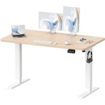 Devoko - 100 X 60 Cm Höhenverstellbarer Stehtisch, Sitz-steh-bürotisch, Computertisch Mit Memory-funktion, Stabiler Metallrahmen, Leiser Betrieb, 