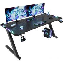 Devoko - Fibre de carbone cool lampe photosport table avec support casque et porte - gobelet 160cm noir - noir