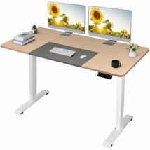 Devoko - Height Adjustable Electric Standing Desk Office Computer Desk Stand Up Desk For Home Office with Memory Smart Pannel,140 cm,Beige - Beige
