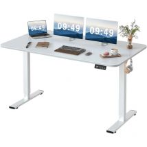 Devoko - Height-adjustable Standing Desk with Electric Motor, Computer Desk, Intelligent Memory Height,Collision Protection,160 cm,White - white