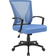 Devoko - Home Office Chair, Ergonomic Executive Chair, 360¡ã Swivel Mesh Chair, Height Adjustable Computer Chair, Blue