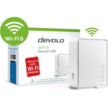 WiFi 6 Repeater 5400 – LAN-Repeater mit Ethernet RJ45 – 11,5 cm Breite, 18,8 cm Höhe – Devolo
