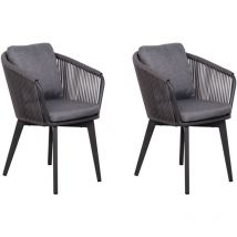Devries 2x Dining-sessel ""brescia"" 2 Stück, Größe 58 X 63 X 78 Cm, Antharzit