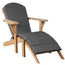 Devries Adirondack ""woodie"" Gartenlounger Aus Teakholz Inkl. Polster 73x141x86cm