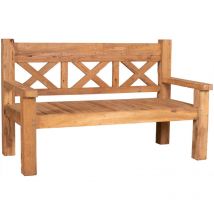 Devries Gartenbank ""woodie"" Rustique 160 Aus Teakholz Holzbank 163 X 82 X 99 Cm