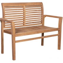 Devries Stapelbank ""woodie-lamelle"" Aus Teakholz Zerlegt Größe: 120x52x92 Cm