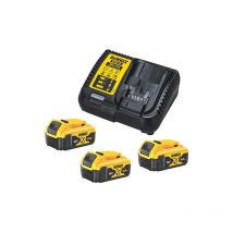 Pack de batteries DEWALT 18V 5.0Ah Li-Ion - 3 batteries + Chargeur - DCB115P3