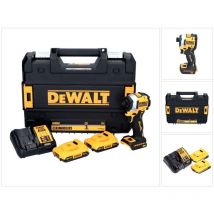 Dcf 850 D2 Visseuse à chocs sans fil 18 v 205 Nm 1/4' brushless + 2x Batteries 2,0 Ah + Chargeur + Coffret tstak - Dewalt