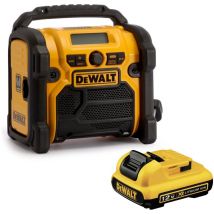Dewalt - DCR020 240v xr Compact dab Digital Jobsite Radio + 2.0ah Battery