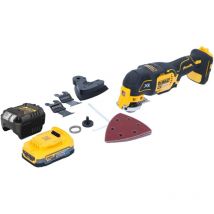 Dcs 355 E1 Oscillateur sans fil Multitool 18 v Brushless + 1x batterie Powerstack 1,7 Ah + chargeur + accessoires - Dewalt